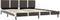 vidaXL - Bedframe - kunstleer - grijs - en - wit - 180x200 - cm
