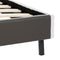 vidaXL - Bedframe - kunstleer - grijs - en - wit - 180x200 - cm
