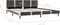 vidaXL - Bedframe - kunstleer - grijs - en - wit - 180x200 - cm