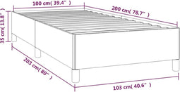 vidaXL - Bedframe - kunstleer - wit - 100x200 - cm