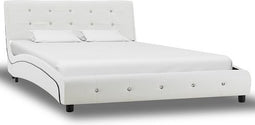 vidaXL - Bedframe - kunstleer - wit - 120x200 - cm