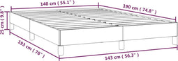 vidaXL - Bedframe - kunstleer - wit - 140x190 - cm