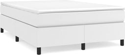 vidaXL - Bedframe - kunstleer - wit - 140x190 - cm
