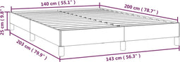 vidaXL - Bedframe - kunstleer - wit - 140x200 - cm