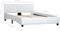 vidaXL - Bedframe - kunstleer - wit - 140x200 - cm