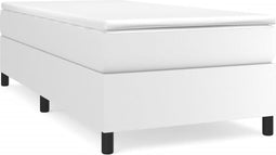 vidaXL - Bedframe - kunstleer - wit - 90x200 - cm