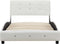 vidaXL - Bedframe - kunstleer - wit - 90x200 - cm