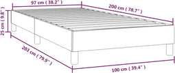vidaXL - Bedframe - kunstleer - zwart - 100x200 - cm