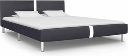 vidaXL - Bedframe - kunstleer - zwart - 120x200 - cm