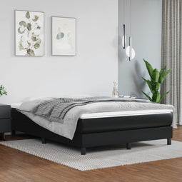 vidaXL - Bedframe - kunstleer - zwart - 140x200 - cm