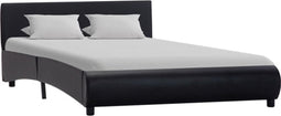 vidaXL - Bedframe - kunstleer - zwart - 140x200 - cm