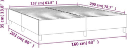 vidaXL - Bedframe - kunstleer - zwart - 160x200 - cm