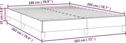 vidaXL - Bedframe - kunstleer - zwart - 180x200 - cm