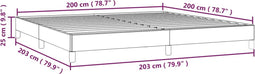 vidaXL - Bedframe - kunstleer - zwart - 200x200 - cm