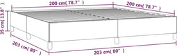 vidaXL - Bedframe - kunstleer - zwart - 200x200 - cm