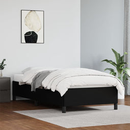 vidaXL - Bedframe - kunstleer - zwart - 90x200 - cm