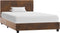 vidaXL - Bedframe - kunstsuède - bruin - 100x200 - cm