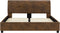 vidaXL - Bedframe - kunstsuède - bruin - 120x200 - cm