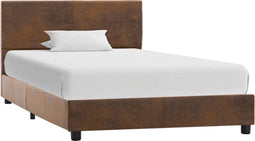 vidaXL - Bedframe - kunstsuède - bruin - 90x200 - cm