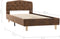 vidaXL - Bedframe - kunstsuède - bruin - 90x200 - cm