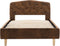 vidaXL - Bedframe - kunstsuède - bruin - 90x200 - cm