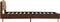 vidaXL - Bedframe - kunstsuède - bruin - 90x200 - cm