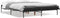 vidaXL - Bedframe - LED - bewerkt - hout - metaal - zwart - 140x190 - cm