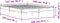 vidaXL - Bedframe - LED - bewerkt - hout - metaal - zwart - 140x190 - cm