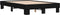 vidaXL - Bedframe - LED - bewerkt - hout - metaal - zwart - 140x190 - cm