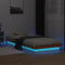 vidaXL - Bedframe - LED - massief - grenenhout - wasbruin - 75x190 - cm