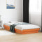 vidaXL - Bedframe - LED - massief - grenenhout - wasbruin - 75x190 - cm