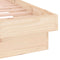 vidaXL - Bedframe - LED - massief - hout - 100x200 - cm