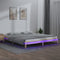 vidaXL - Bedframe - LED - massief - hout - 120x190 - cm