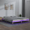 vidaXL - Bedframe - LED - massief - hout - 140x190 - cm