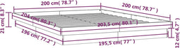 vidaXL - Bedframe - LED - massief - hout - 200x200 - cm
