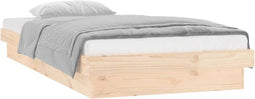 vidaXL - Bedframe - LED - massief - hout - 75x190 - cm
