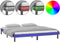vidaXL - Bedframe - LED - massief - hout - grijs - 160x200 - cm