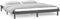 vidaXL - Bedframe - LED - massief - hout - grijs - 160x200 - cm