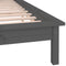 vidaXL - Bedframe - LED - massief - hout - grijs - 160x200 - cm