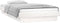 vidaXL - Bedframe - LED - massief - hout - wit - 100x200 - cm