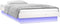 vidaXL - Bedframe - LED - massief - hout - wit - 100x200 - cm