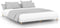 vidaXL - Bedframe - LED - massief - hout - wit - 120x200 - cm