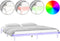 vidaXL - Bedframe - LED - massief - hout - wit - 120x200 - cm