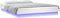 vidaXL - Bedframe - LED - massief - hout - wit - 120x200 - cm