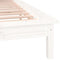 vidaXL - Bedframe - LED - massief - hout - wit - 120x200 - cm