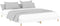 vidaXL - Bedframe - LED - massief - hout - wit - 120x200 - cm