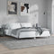 vidaXL - Bedframe - LED - massief - hout - wit - 120x200 - cm