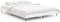 vidaXL - Bedframe - LED - massief - hout - wit - 140x190 - cm