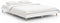 vidaXL - Bedframe - LED - massief - hout - wit - 140x190 - cm