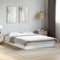 vidaXL - Bedframe - LED - massief - hout - wit - 140x190 - cm